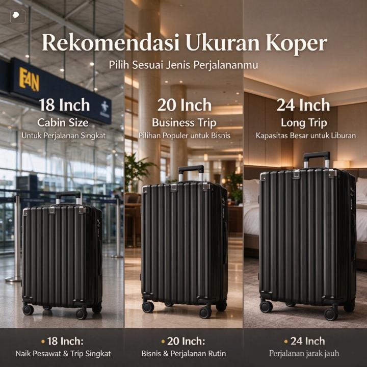 TUTTOO Koper L02 20/24 Inci Hardcase untuk Kabin dan Bagasi