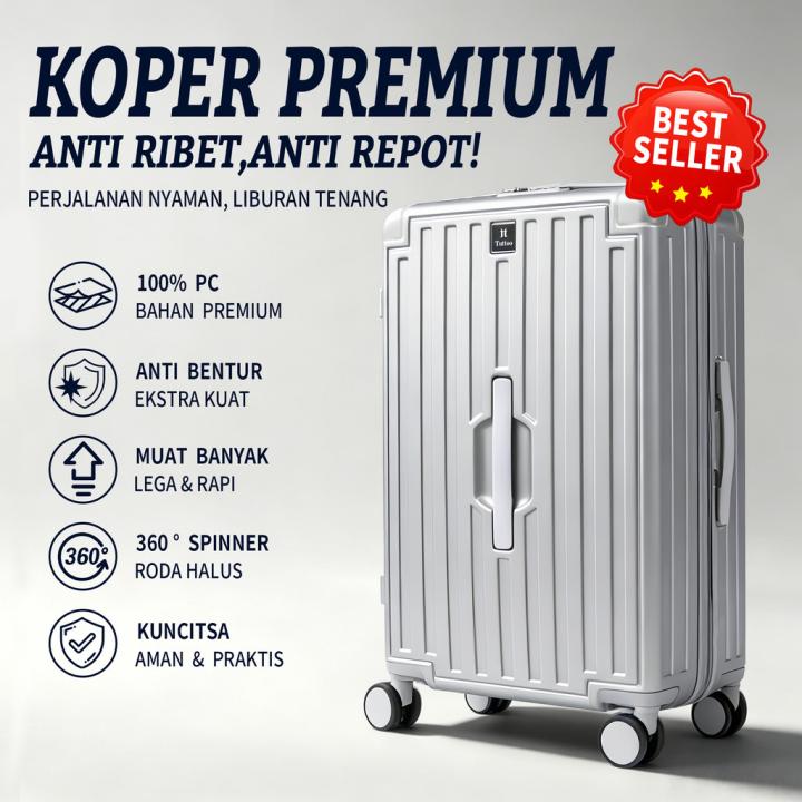 TUTTOO Koper PP01 20/25/30 Inci PC+PU Ringan dan Berkapasitas Besar